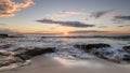 Sunrise at South Cronulla Beach in Sydney Royalty Free Stock Photo