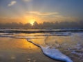 Sunrise at South Padre Island Beach Royalty Free Stock Photo