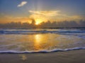 Sunrise at South Padre Island Beach Royalty Free Stock Photo