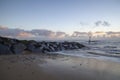 Sunrise on Southwold Beach, Suffolk, England Royalty Free Stock Photo