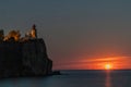 Split Rock Lighthouse at sunrise Royalty Free Stock Photo