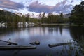 Sunrise on Sprague Lake in Rocky Mountain National Park Royalty Free Stock Photo