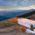 Sunrise spring Carpathian mountains Royalty Free Stock Photo