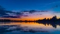 Sunrise of Srah Srang Lake Royalty Free Stock Photo