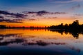 Sunrise of Srah Srang Lake Royalty Free Stock Photo