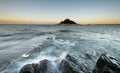 Sunrise at St Michael`s Mount, Marazion, Cornwall Royalty Free Stock Photo