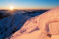 Sunrise at Stiavnica mountain, Low Tatras