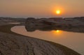 Sunrise stone mountain at Sam Phan Bok ,Grand canyon of Thailand