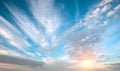 Sunrise summer sky panorama Royalty Free Stock Photo