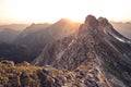 Sunrise at the summit of the Nebelhorn Royalty Free Stock Photo