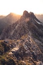 Sunrise at the summit of the Nebelhorn Royalty Free Stock Photo