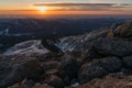 Sunrise on a Summit in Rocky Mountain National Park Royalty Free Stock Photo