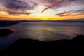 Sunrise sunset lake toba beautiful nature indonesia Royalty Free Stock Photo