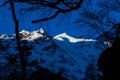 Sunrise Sunset in the mountains of Himalayas Nepal Api Base Camp Trek, Darchula, Nepal Royalty Free Stock Photo