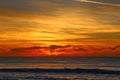 Sunrise on Surfers Paradise Beach, Australia. Royalty Free Stock Photo