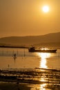 Sunset on the Ria of Arousa Royalty Free Stock Photo