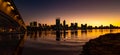 Sunrise on the Swan River, Perth Western Australia Royalty Free Stock Photo