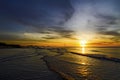 Sunrise swash wave Royalty Free Stock Photo