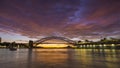 Sunrise Sydney Harbor bridge.