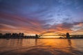 Sunrise Sydney Harbor bridge.