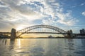 Sunrise Sydney Harbor bridge.