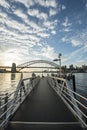 Sunrise Sydney Harbor bridge.