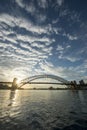 Sunrise Sydney Harbor bridge.