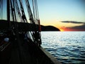 Sunrise from a Tall Ship Royalty Free Stock Photo