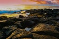 Sunrise on Tide Pools at Makahu\'ena Point Royalty Free Stock Photo