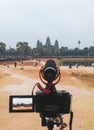 Sunrise timelaps for Angkor Wat temple in Siem Reap, Cambodia Royalty Free Stock Photo