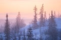 Sunrise at Tin Can Hill Recreation Area in Yellowknife, Northwest Territories Royalty Free Stock Photo