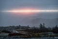 Sunrise from the top of Cadillac Mountain in Acadia National Park Royalty Free Stock Photo