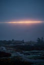 Sunrise from the top of Cadillac Mountain in Acadia National Park Royalty Free Stock Photo