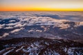 The sunrise at the top of highest mountain of Spain Royalty Free Stock Photo