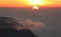 Sunrise from top of Kilimanjaro Royalty Free Stock Photo