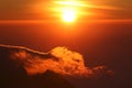 Sunrise from top of Kilimanjaro Royalty Free Stock Photo