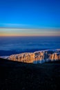 Sunrise on top of Mount Kilimanjaro Royalty Free Stock Photo