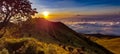 Sunrise top mountain in the morning Royalty Free Stock Photo