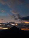 Sunrise at the top of Mount Sumbing Royalty Free Stock Photo