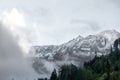 Sunrise at the top of mountains in Interlaken. Switzerland