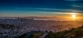 A sunrise from the top of Twin Peaks - San Francisco Royalty Free Stock Photo