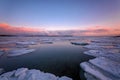 Sunrise in Toronto's Cherry Beach during winter