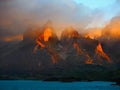 Torres del Paine National Park, Sunrise Patagonia Mountains Royalty Free Stock Photo