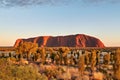 Sunrise at Uluru Ayers Rock. Northern Territory. Australia Royalty Free Stock Photo