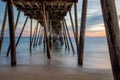 Sunrise under Avalon Pier Royalty Free Stock Photo