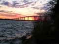 Sunrise under Bridge Royalty Free Stock Photo