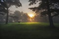 Sunrise Under Fog Thatcher Park