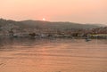 Sunrise in Vela Luka on island Korcula, Croatia.