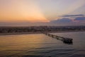 Sunrise at the Venice beach in Los Angeles Royalty Free Stock Photo