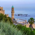 Sunrise view of the Al-Bahr Mosque, Jaffa Royalty Free Stock Photo